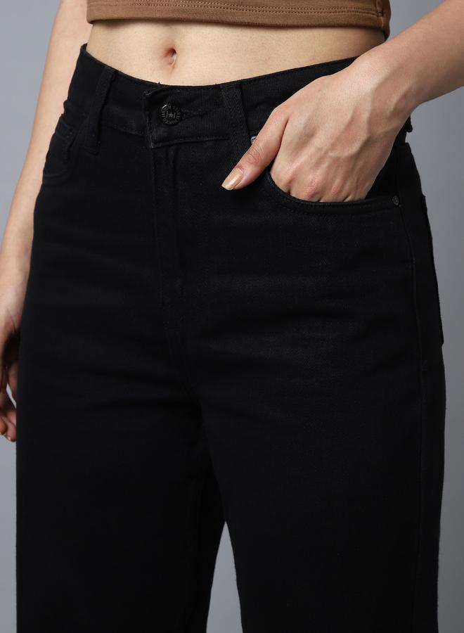 هاي ستار جينز أسود بخصر عالي وقصة مستقيمة - Image 5