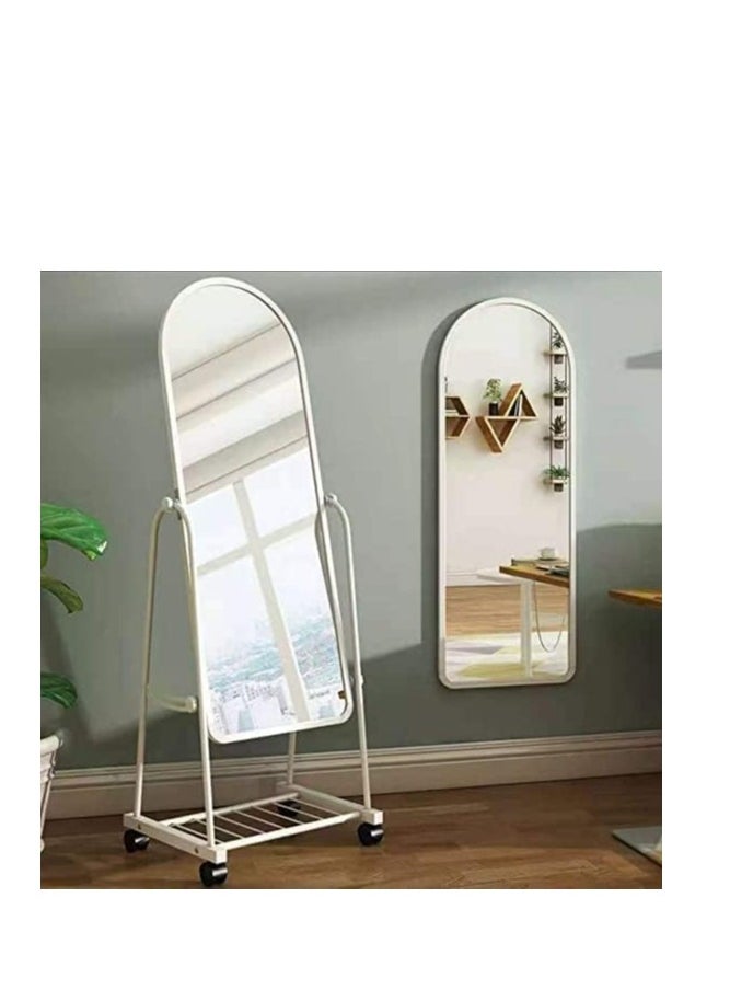 Generic - Metal Framed Decorative Dressing Floor Standing Mirror, Full Body Mirror (BLACK) - Image 1