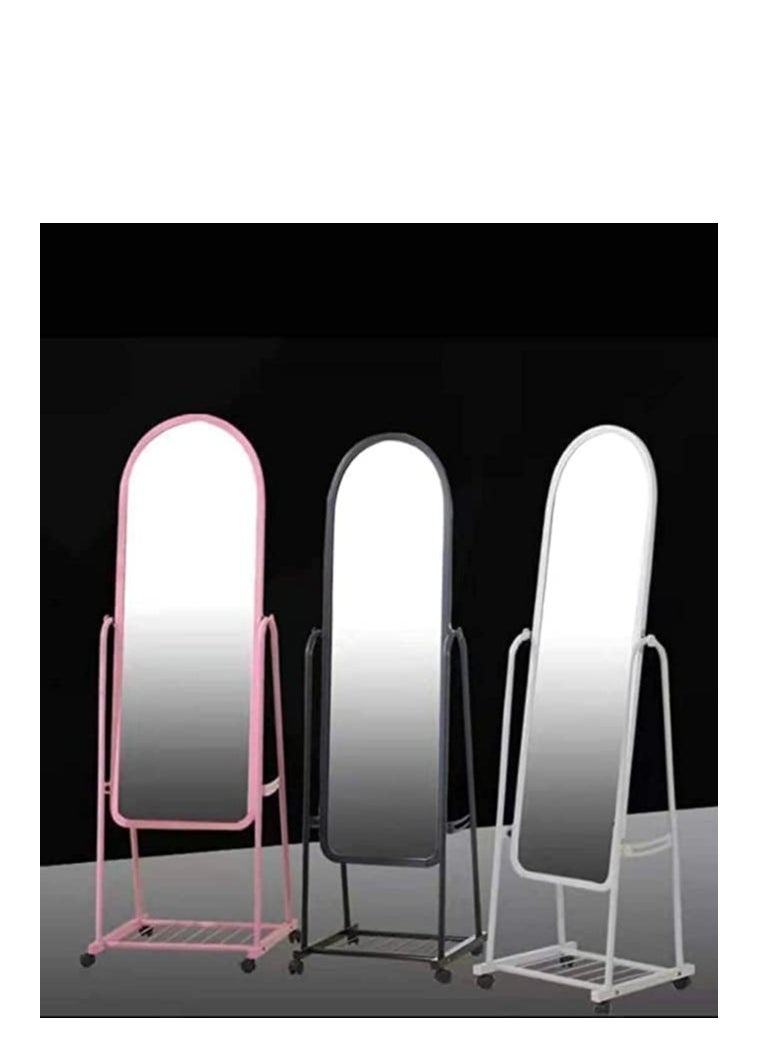Generic - Metal Framed Decorative Dressing Floor Standing Mirror, Full Body Mirror (BLACK) - Image 1