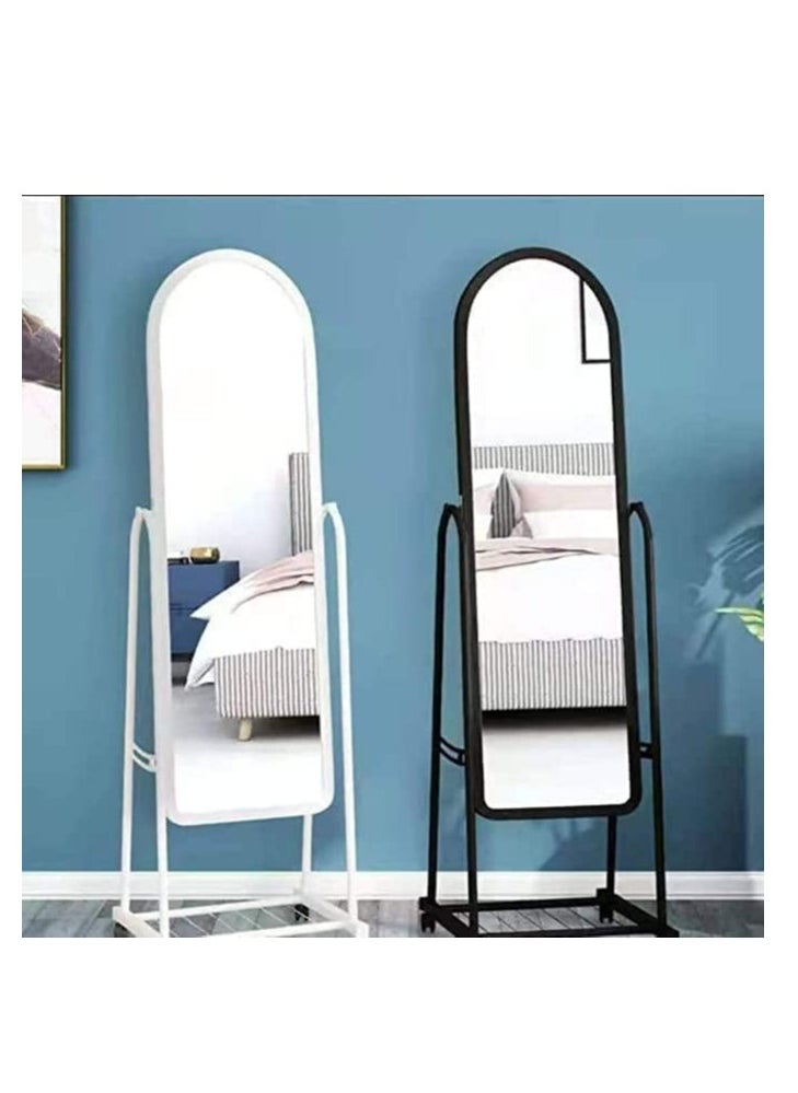 Generic - Metal Framed Decorative Dressing Floor Standing Mirror, Full Body Mirror (BLACK) - Image 1