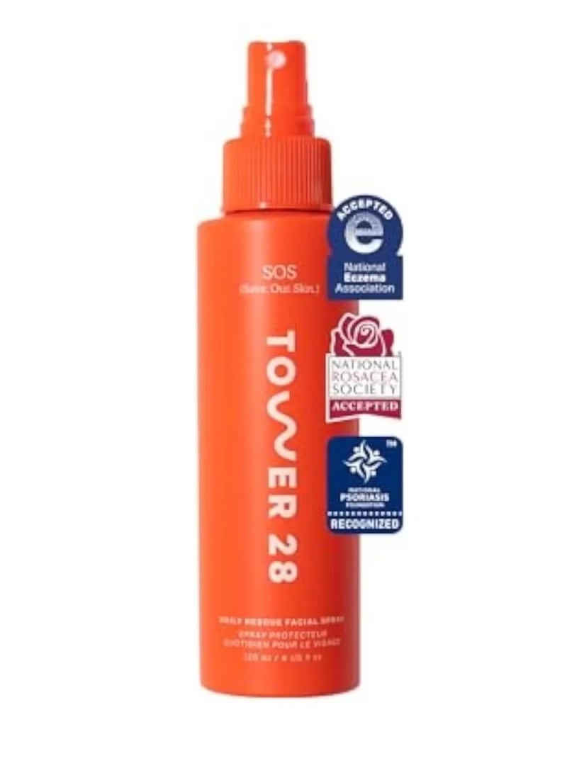 TOWER 28 SOS Rescue Daily Facial Mist. Hypochlorous acid designed for sensitive skin. 4 fl oz.