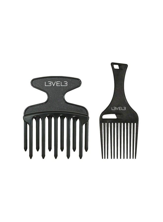 L3 مجموعة مشط شعر من المستوى 3 تنزلق بسهولة عبر الشعر جودة صالون احترافية أطراف مدورة لمنع التهيج مشط شعر من المستوى 3 2 قطعة - Image 2
