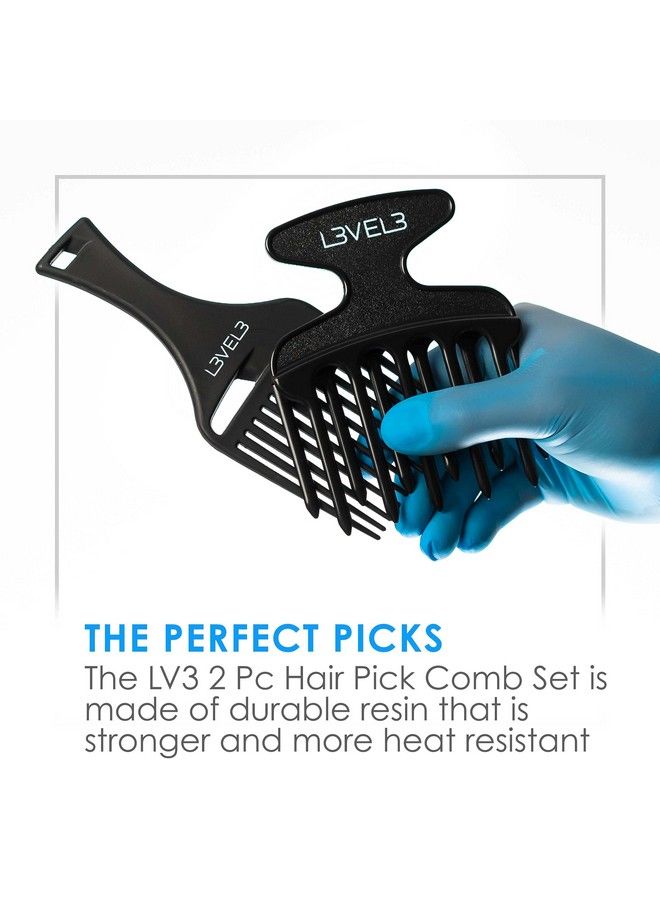 L3 مجموعة مشط شعر من المستوى 3 تنزلق بسهولة عبر الشعر جودة صالون احترافية أطراف مدورة لمنع التهيج مشط شعر من المستوى 3 2 قطعة - Image 3