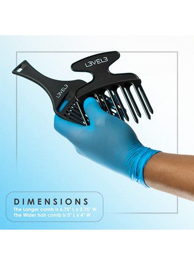 L3 مجموعة مشط شعر من المستوى 3 تنزلق بسهولة عبر الشعر جودة صالون احترافية أطراف مدورة لمنع التهيج مشط شعر من المستوى 3 2 قطعة - Image 5