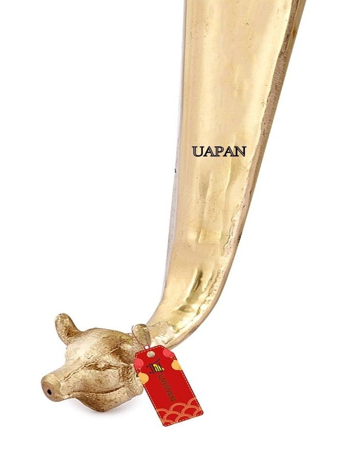 أوبان UAPAN النحاس الديني شيف بوجا شيف جال أبهيشيك جاوموكي شرينجي (24 سم) (حجم صغير)، ذهبي - Image 4