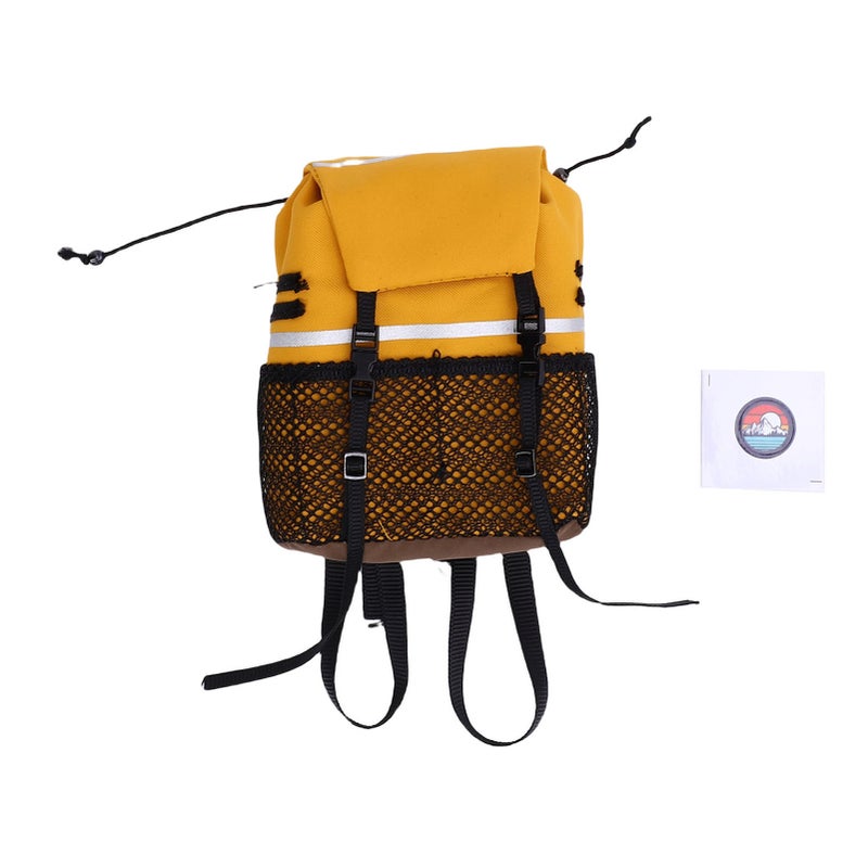 RC Simulation Backpack Fit for SCX10 1/8 1/10 RC Crawler Car Oxford Cloth RC Simulation Luggage Bag Decoration Yellow - Image 1