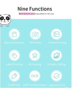 Generic Mini Printer,Mini Pocket Printer Portable Thermal Instant Photo Printing Label Maker Machine BT Wireless Connect Compatible with Android or iOS APP Support Receipt Label Memo Sticker Notes Lists  - Image 3
