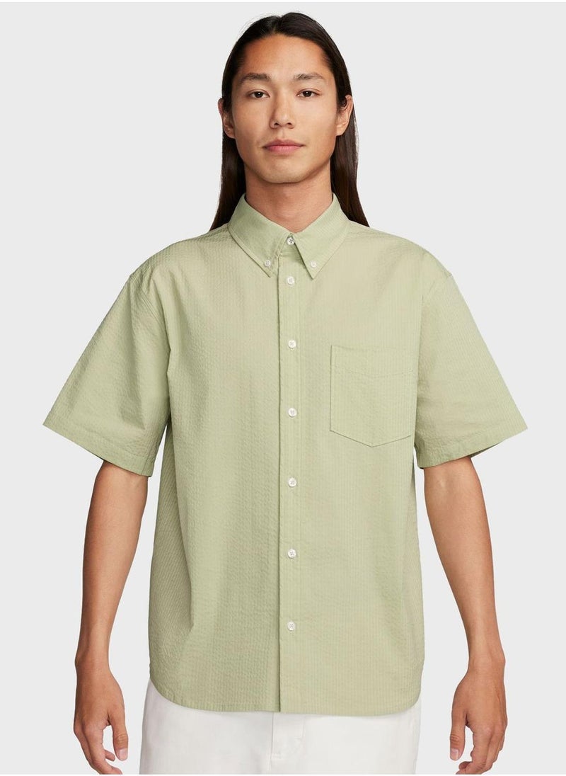 Nike Seersukr Button Down Shirt - Image 4
