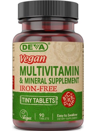 Deva Vegan Multivitamin and Mineral Supplement Iron-Free - with Vitamins A, C, D, E, B Complex, High-Potency Formulation for Daily Health and Wellness - 90 Tiny Tablets, 1-Pack - pzsku/Z86D3F8B82529B34DF20AZ/45/_/1681678897/d19059a5-aa61-4782-9736-2d5ef9d4030a