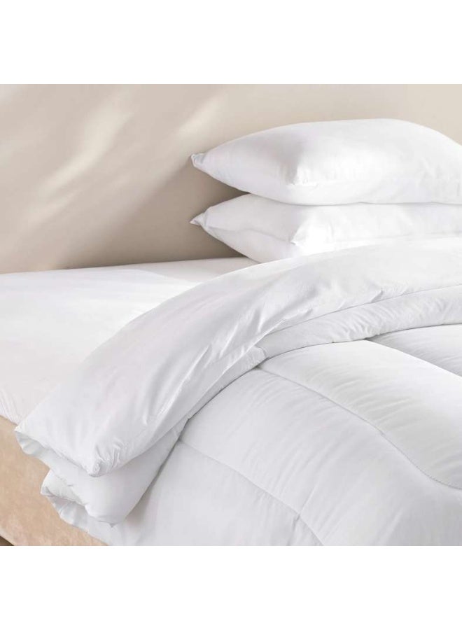 Pan Home Room Essential 4.5 Tog Warm Single Duvet 135x200cm-White - Image 1