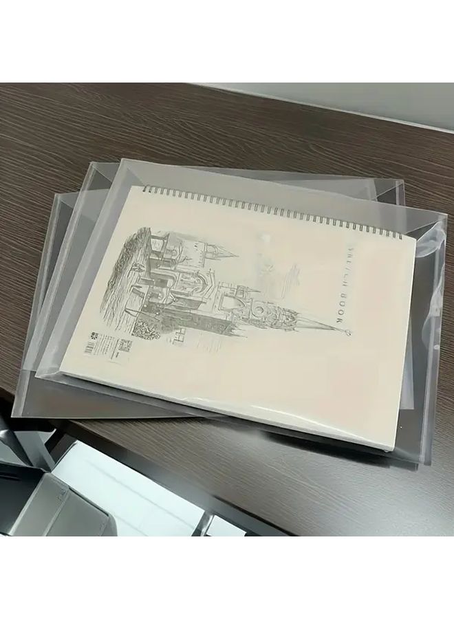 5 Sets A4 Transparent Polycarbonate File Folders Snap Closure Document Organizer - Image 5