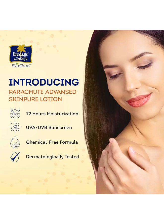 باراشوت لوشن الجسم سكين بيور بفيتامين E من باراشوت 400 مل - Image 4