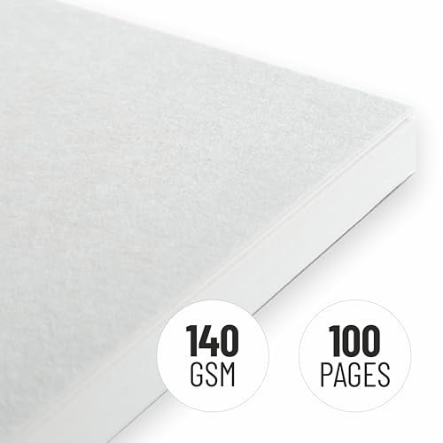 Anupam Sketch-E Sketch Book A4 Hard Cover Wireo Binding Drawing Notebook 100% Recycled Kraft Paper Plain & Dot-Grid On One Side 140GSM 100 Pages for Artists Students Sketching - Image 3