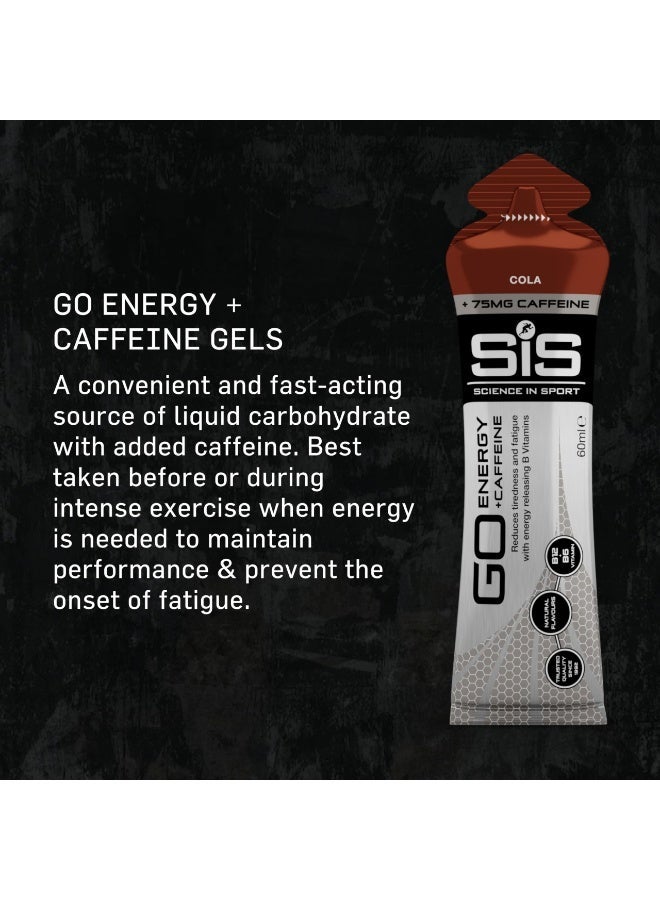 SIS GO Isotonic Energy Gels | 75mg Caffeine | 22g Carbohydrates | Low Sugar | Easily Digestible | Gluten Free | No Water Needed | Running Gels | Cola Flavour | 6 Pack - Image 2