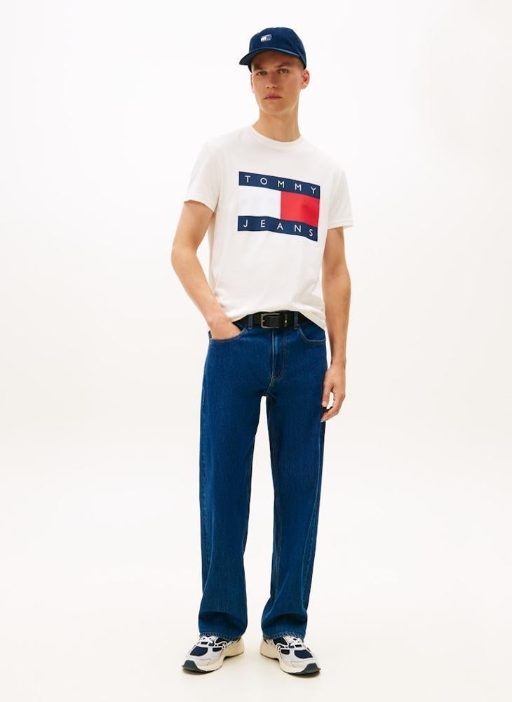 TOMMY JEANS Flag Badge Jersey Crew Neck T-Shirt - Image 4
