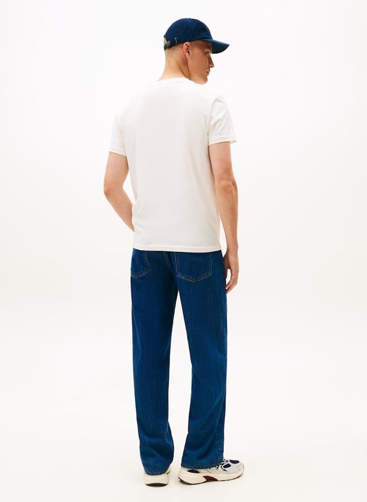 TOMMY JEANS Flag Badge Jersey Crew Neck T-Shirt - Image 2