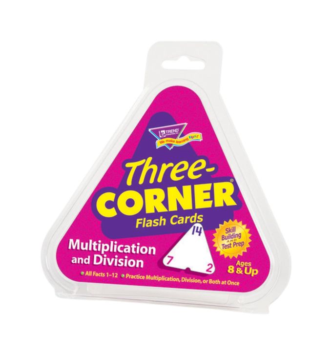 Trend Enterprises : Three-Corner Multiplication and Division Flash Cards, Interactive Self-Checking Cards, Exciting Way for Everyone to Learn, 48 Two-Sided Cards Included, Ages 8 and Up - Image 4