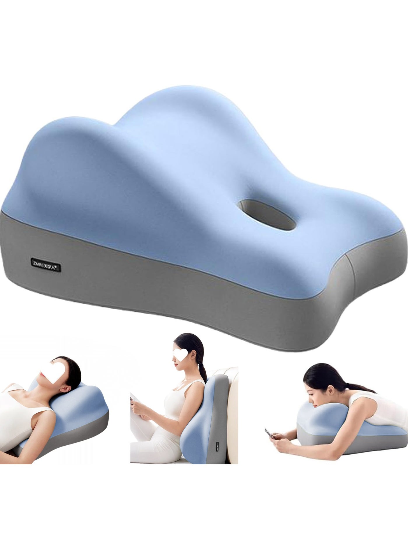 3 in 1 Body Cushion, Versatile Wedge Pillow, Memory Foam Lumbar Pillow, Bed Waist Cushions, Leg Elevation Support Pillow, Reading Pillow, Prone-Sleeping Pillow