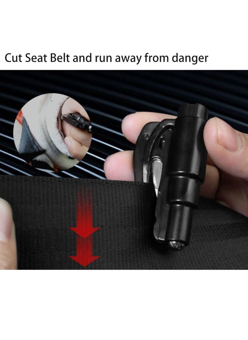 Furtey 1-Piece Safety Car Key Ring Red Color Latest Upgrade Version Multifuctional Car Key Chain Emergency Car Escape Seat Belt Cutter Car Window Breaker  - Image 3