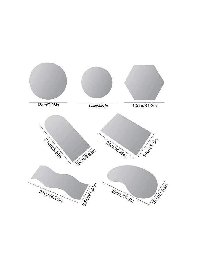 تي بي جي بي مجموعة ألواح الأكريليك المرآة بأشكال هندسية لخلفيات الصور - زينة تصوير أوراق عرض عاكسة (7 قطع) - Image 3