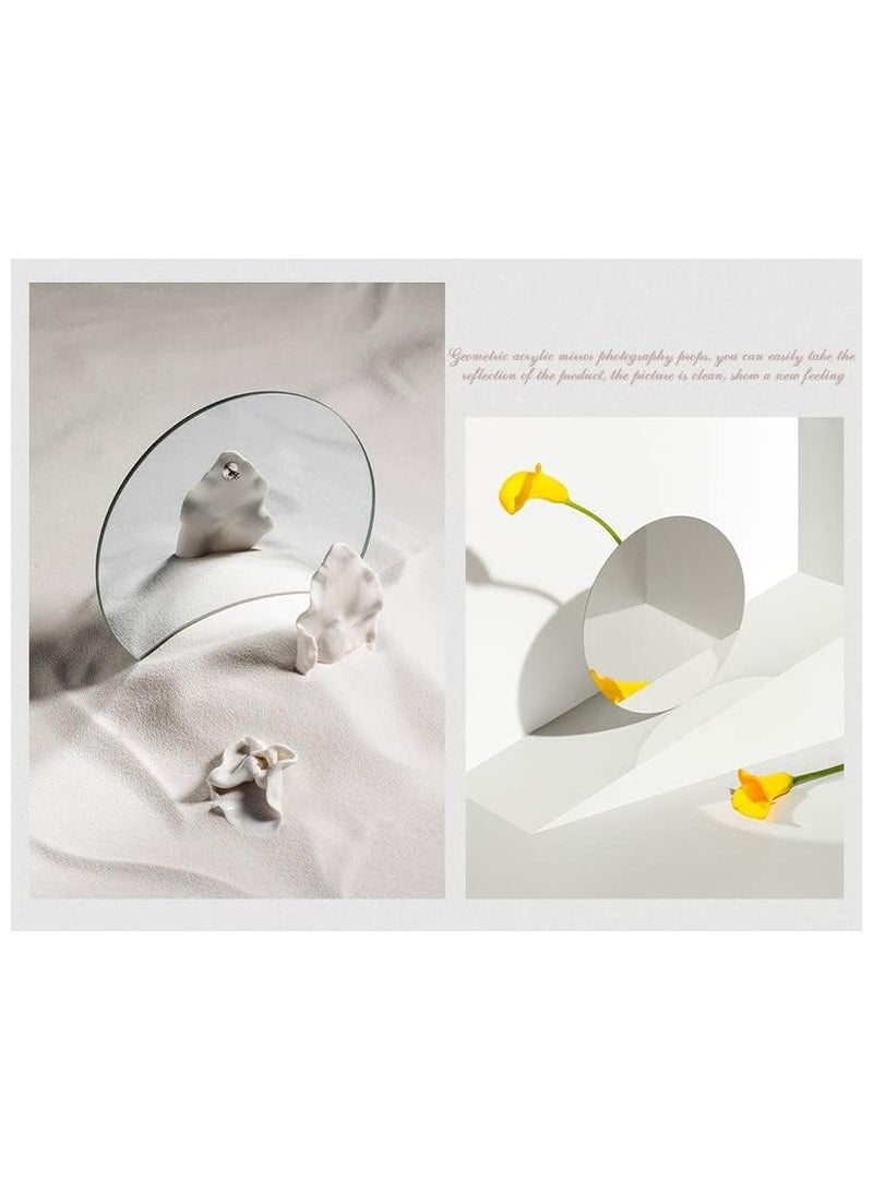 تي بي جي بي مجموعة ألواح الأكريليك المرآة بأشكال هندسية لخلفيات الصور - زينة تصوير أوراق عرض عاكسة (7 قطع) - Image 4