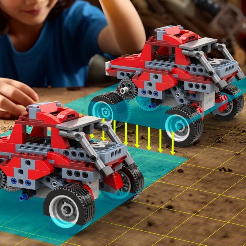 أبيتور روبوت بي، ألعاب STEM للأولاد من سن 6-12، مجموعة بناء شاحنة وحش كهربائية 8 في 1، ألعاب بناء حرفية تعليمية، هدايا عيد الميلاد وعيد ميلاد للأولاد والبنات (240 قطعة) | لعبة سيارة بمحرك عالي السرعة، مجموعة بناء علمية تعليمية DIY، هدية عيد ميلاد تعلم STEM للأولاد من سن 6 و7 و8 سنوات - Image 2
