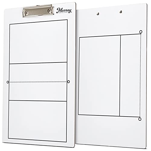 Murray Sporting Goods Dry Erase Coaches Clipboard | Double-Sided Dry Erase White Board (Volleyball) - Image 1