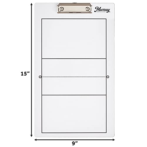 Murray Sporting Goods Dry Erase Coaches Clipboard | Double-Sided Dry Erase White Board (Volleyball) - Image 5