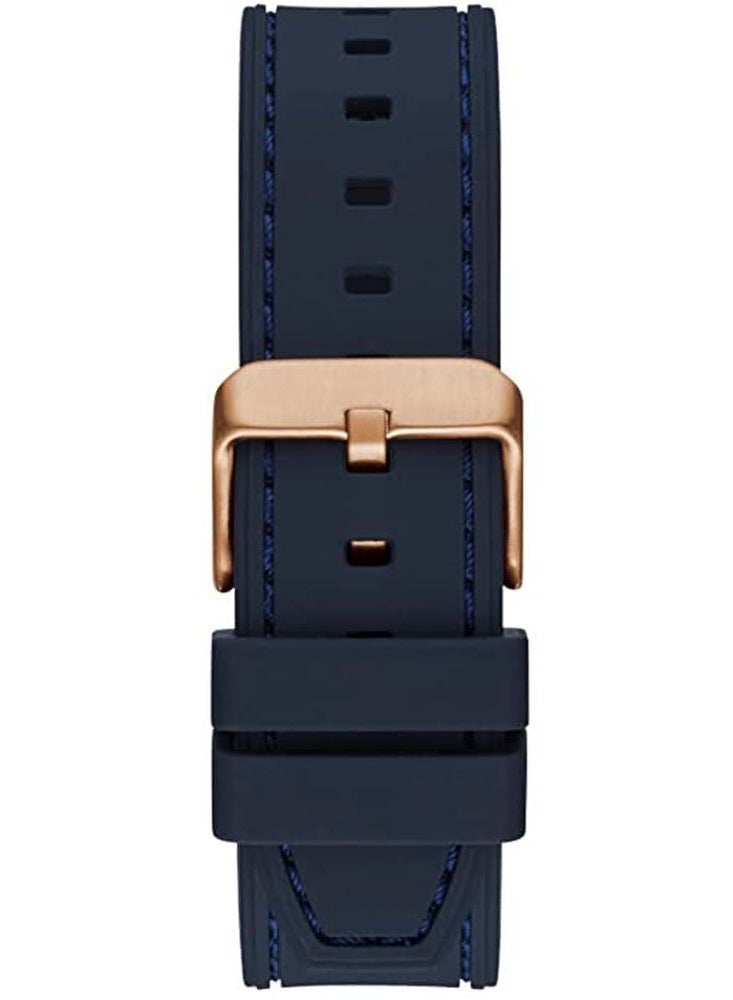 Guess Mens Blue Rose Gold Tone Multi-function Watch GW0571G2 - Image 5