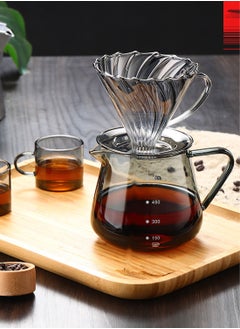EqiEch V60 Coffee Server Heat Resistant Glass Coffee Maker Pour Over Coffee Tea Server Kettle Barista Server 600ml  - Image 4