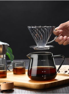 EqiEch V60 Coffee Server Heat Resistant Glass Coffee Maker Pour Over Coffee Tea Server Kettle Barista Server 600ml  - Image 5