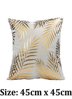 fashionhome Cushion Covers Decor Throw Pillow Cover Gold Leaves Printed Decorative Pillow Cushion Cover for Bedroom Sofa Car Home Decor  - Image 4