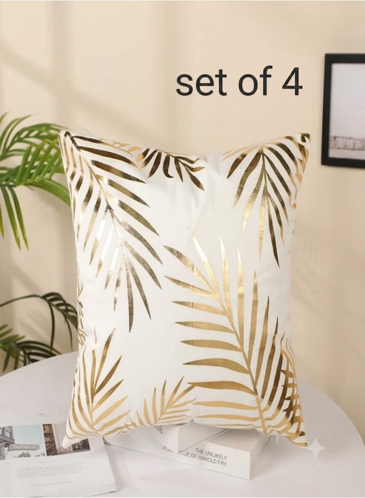 fashionhome أغطية وسائد ديكور أغطية وسائد رمي أوراق ذهبية مطبوعة أغطية وسائد زخرفية لغرفة النوم والأريكة والسيارة وديكور المنزل - Image 1