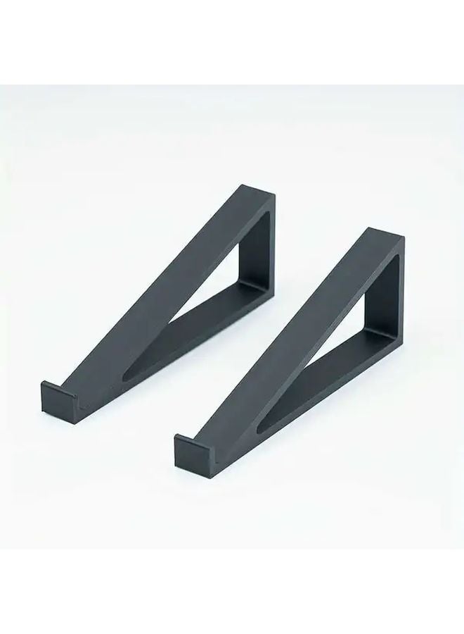 Black Keyboard Lifting Bracket 2pcs Non Slip Monitor Stand Height Adjustment - Image 1