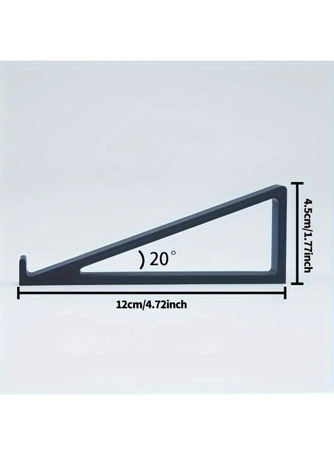 Black Keyboard Lifting Bracket 2pcs Non Slip Monitor Stand Height Adjustment - Image 3