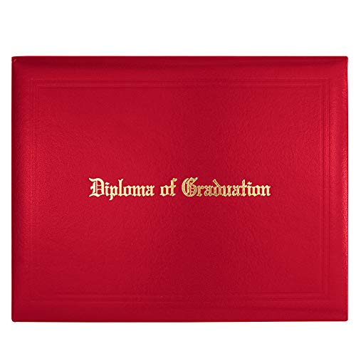 GraduationMall Imprinted Diploma Cover for Certificate 8.5''x 11'' Maroon,1-Pack - Image 2