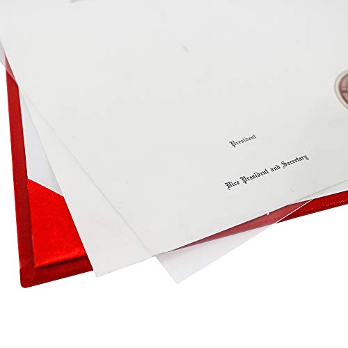 GraduationMall Imprinted Diploma Cover for Certificate 8.5''x 11'' Maroon,1-Pack - Image 5