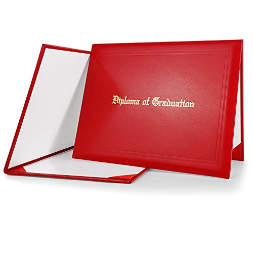 GraduationMall Imprinted Diploma Cover for Certificate 8.5''x 11'' Maroon,1-Pack - Image 1