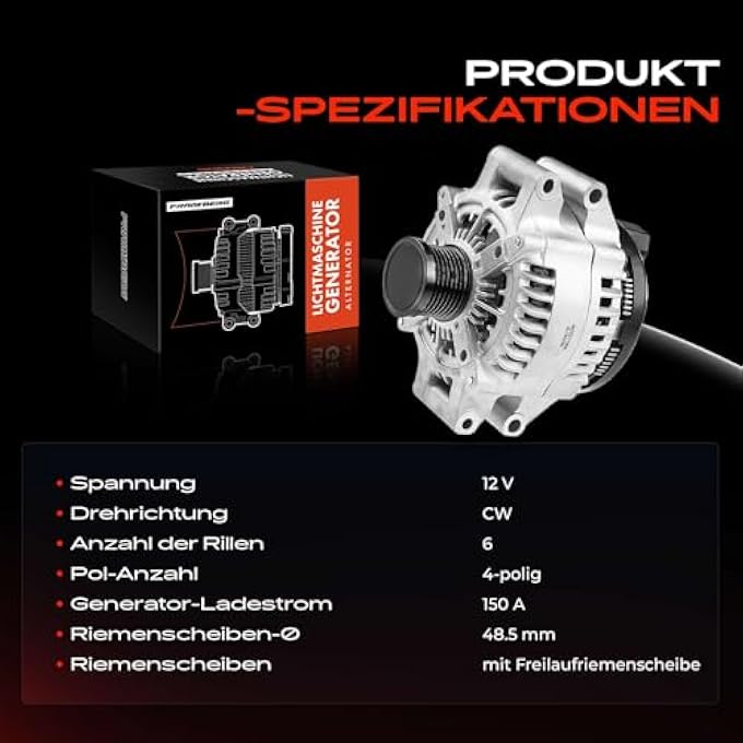 Frankberg Alternator Generator Compatible with 1 Series E82 E88 3 Series E90 E91 E92 E93 2010-2012 Replace# 12317591532 - Image 4