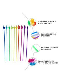 Y&D 10 Hand Teaching Pointer Mini Resin Color Drawn Book Stick Teacher Whip  - Image 3