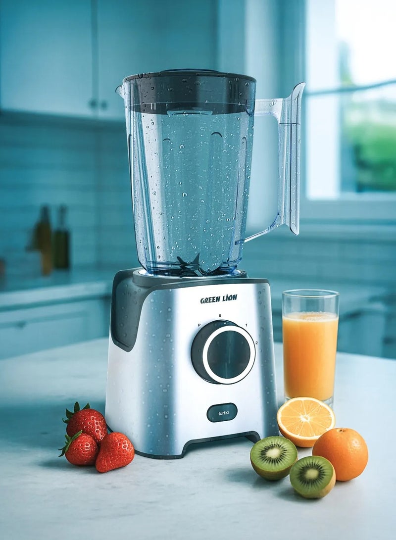 GREEN LION Jet Blend Pro Juice Blender 650W / Blender with Grind mills / Juicer Blender Capacity 1.8L/ Smoothie Maker Blade 6-Leaf / High RPM Speed 19000 / Mixer with 2 Speed - Gray - Image 2