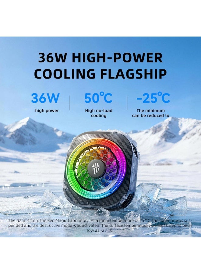 Nubia RedMagic Cooler 8Pro Magnetic Phone Cooler Fast Cooling Low-Noise Gaming Cooling Fan, Black - Image 4