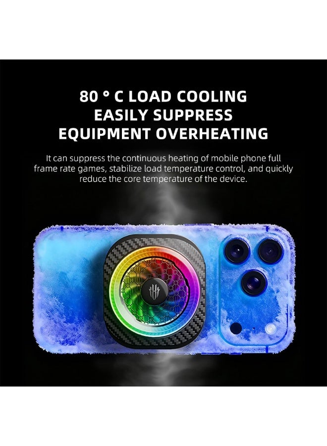 Nubia RedMagic Cooler 8Pro Magnetic Phone Cooler Fast Cooling Low-Noise Gaming Cooling Fan, Black - Image 3