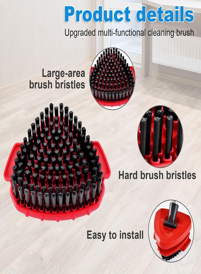 GFRED 2 Pack Upgrade Scrub Brush Replace Heads Compatible with O Cedar EasyWring RinseClean 2 Tank Spin Mop, Scrubber Brush Mop Head for Ocedar Mop Scrub Brush of Hard Bristle to Floor Clean, Not for 1 Tank - Image 2