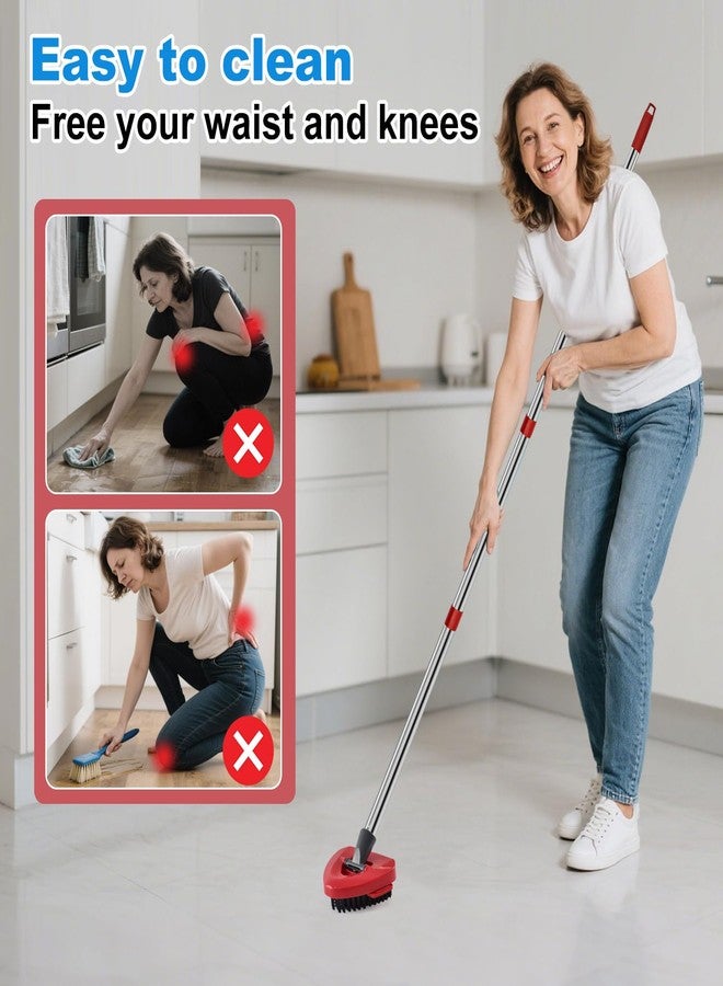 GFRED 2 Pack Upgrade Scrub Brush Replace Heads Compatible with O Cedar EasyWring RinseClean 2 Tank Spin Mop, Scrubber Brush Mop Head for Ocedar Mop Scrub Brush of Hard Bristle to Floor Clean, Not for 1 Tank - Image 5