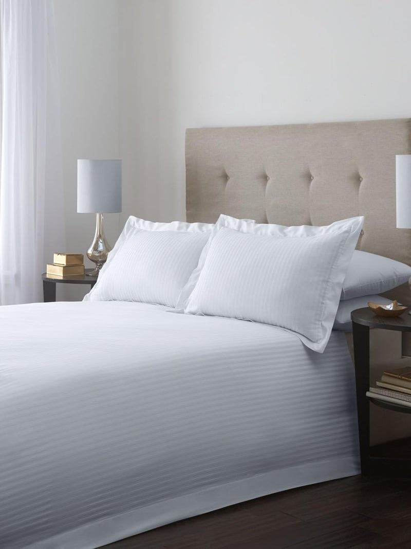 LINENWALAS Linenwalas One Dozen Cotton 300 TC Duvet Covers, Comforter Cover, Rajai Cover, Blanket Cover, Quilt Cover in White Stripes-90" X 100"  - Image 3