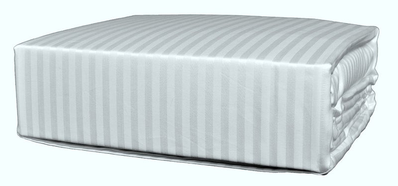 LINENWALAS Linenwalas One Dozen Cotton 300 TC Duvet Covers, Comforter Cover, Rajai Cover, Blanket Cover, Quilt Cover in White Stripes-90" X 100"  - Image 1
