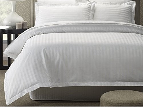 LINENWALAS Linenwalas One Dozen Cotton 300 TC Duvet Covers, Comforter Cover, Rajai Cover, Blanket Cover, Quilt Cover in White Stripes-90" X 100"  - Image 2