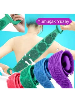 Buffer Double Sided Bath Bath Washcloth Silicone Massage Soft Shower Washcloth Long Lasting Ready Bath Washcloth  - Image 1
