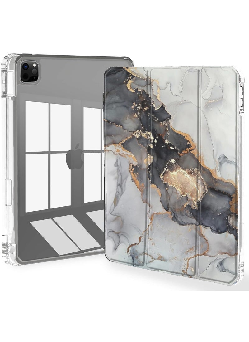 Smart Case for iPad Pro 11 Inch 2024 M4 with Pencil Holder Clear Back Slim Tri-fold Folio Stand Shell Tablet Cover for iPad Pro 11” 2024 5th Generation - Image 1